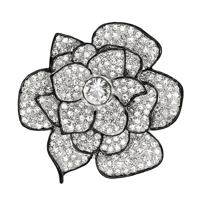 Crystal Center Flower Pin