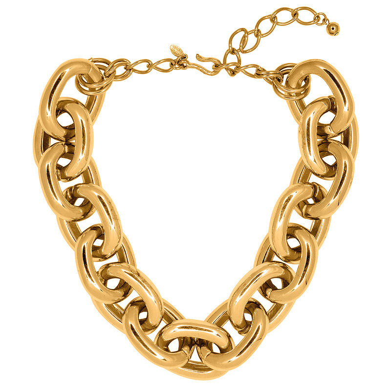 Gold Medium Link Necklace
