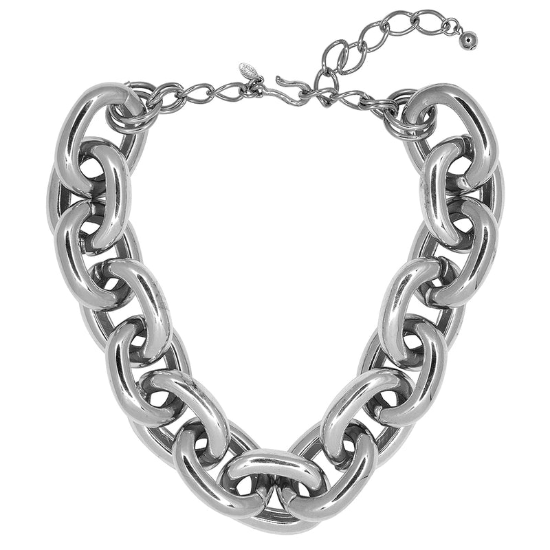 Silver Medium Link Necklace