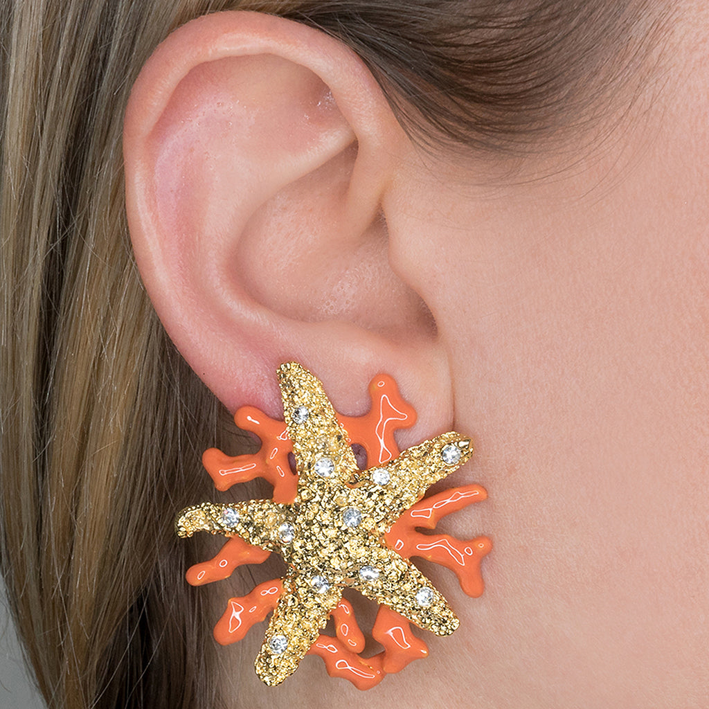 Starfish Clip Earrings