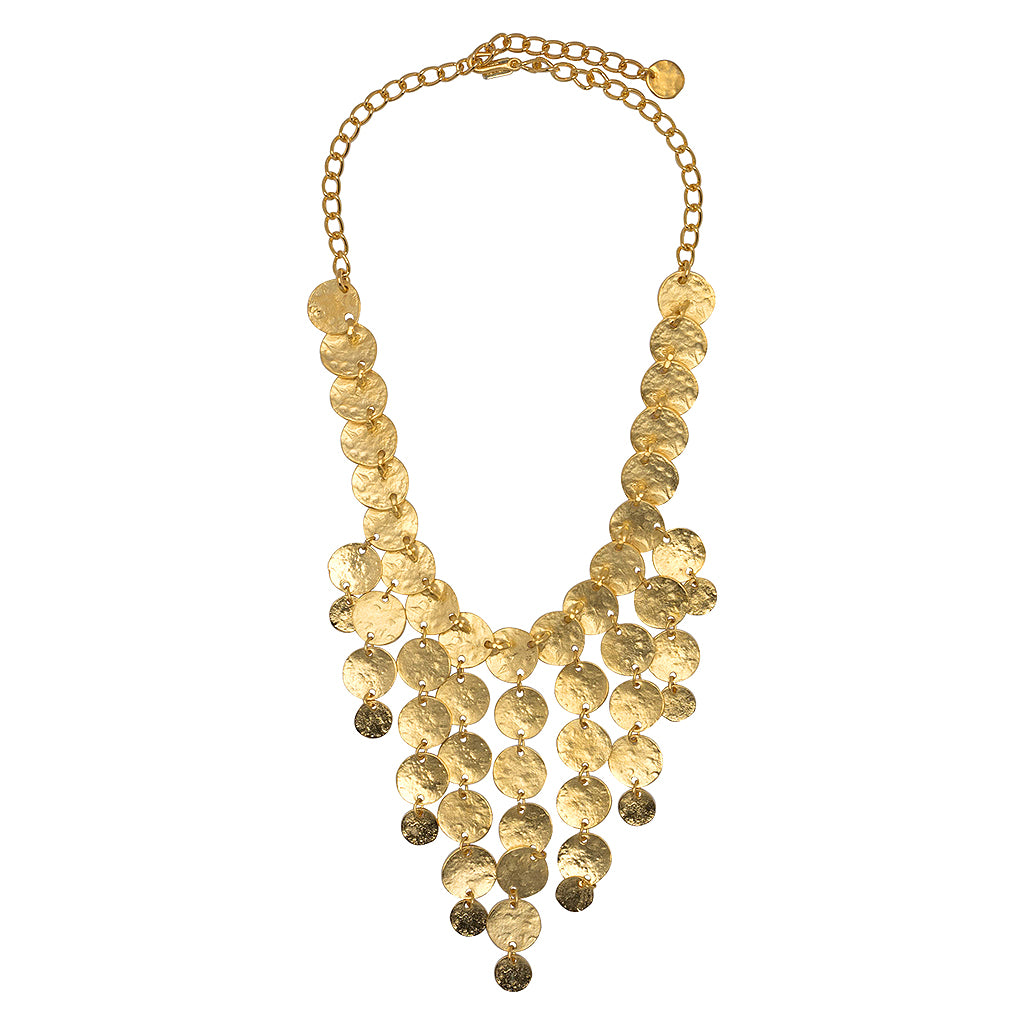 Satin Gold Coin Necklace