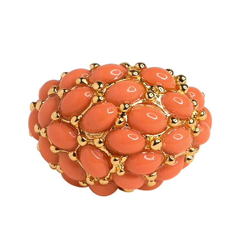 Light Coral Cabochon Ring
