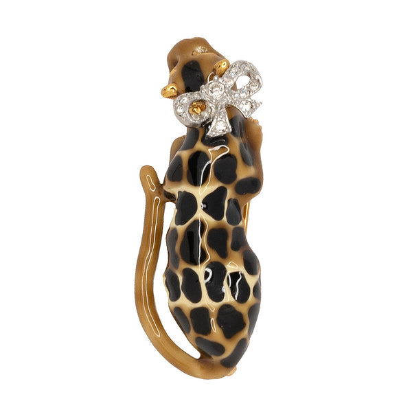 Leopard Bow Pin