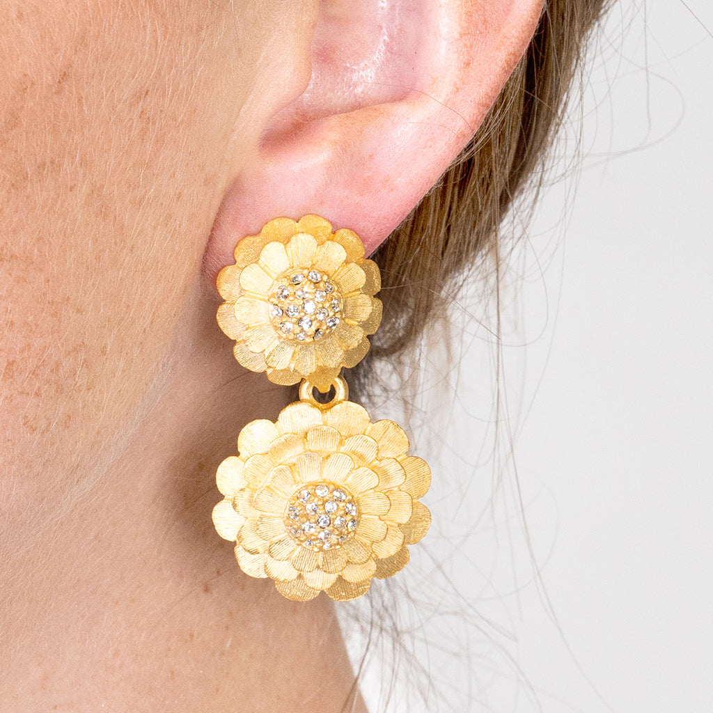 gold earrings crystal earrings flower earrings drop earrings clip-on earrings cluster earrings luxury earrings fashion earrings statement earrings