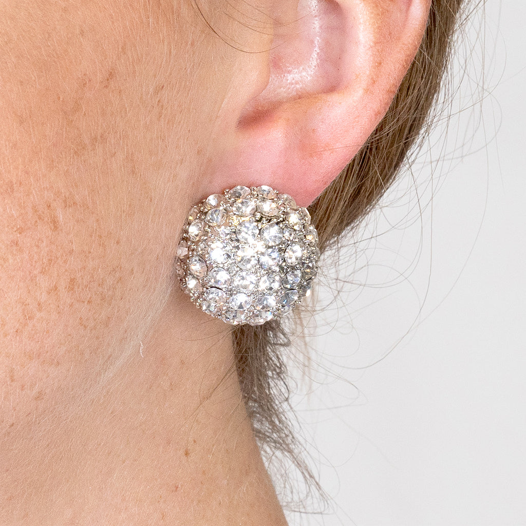 Disco Ball Clip Earrings