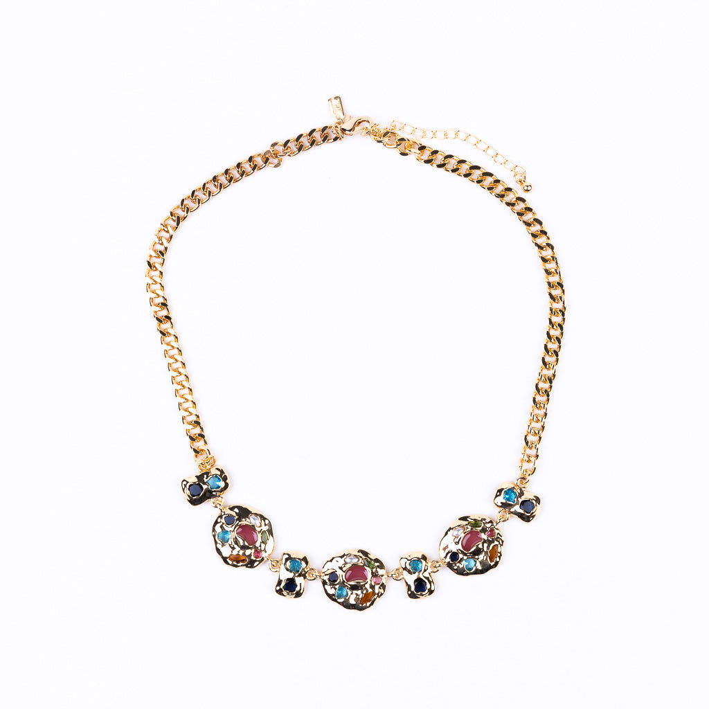 Gold and Multi Color Necklace