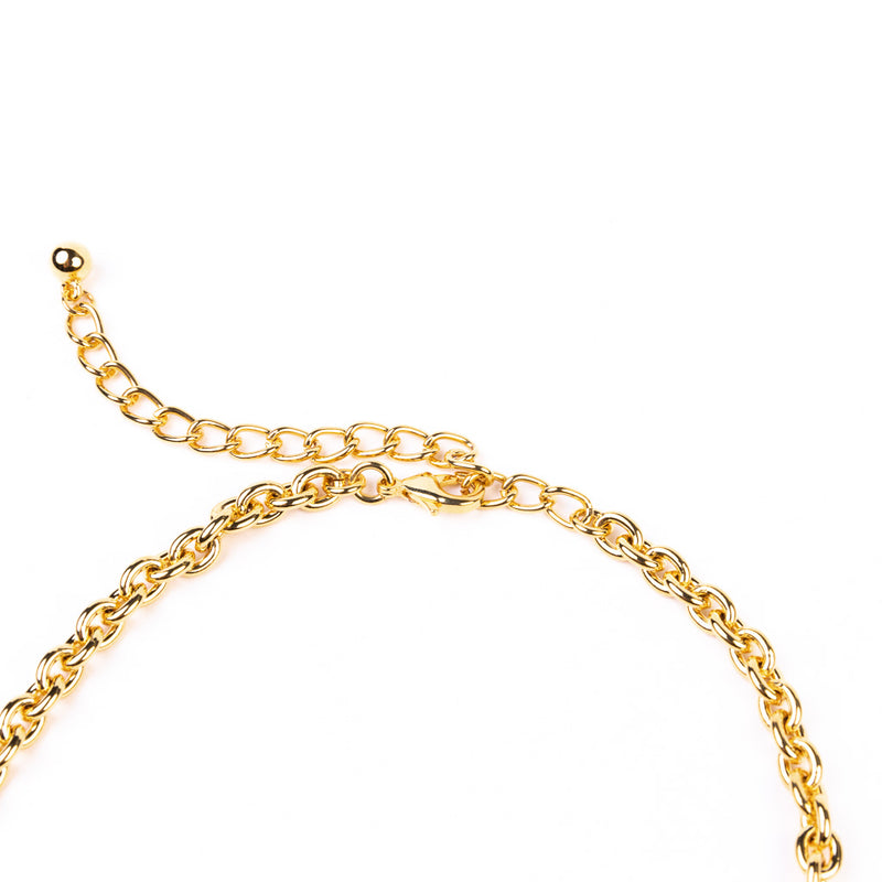 Gold U Shape Bar Necklace
