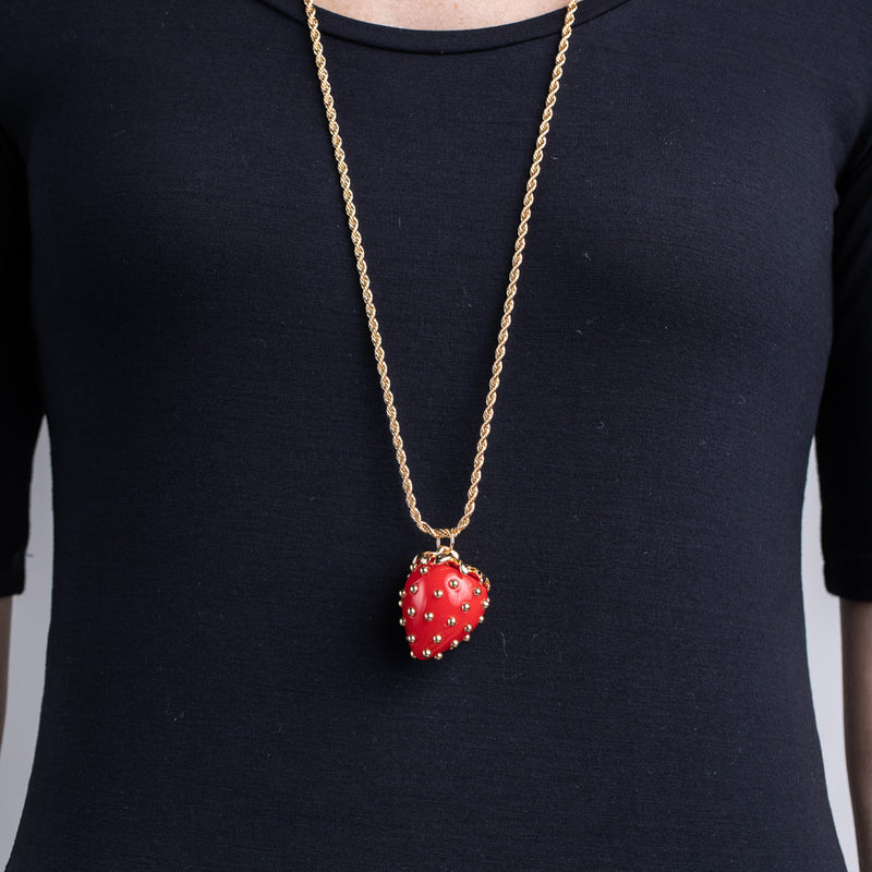 Red Strawberry Necklace