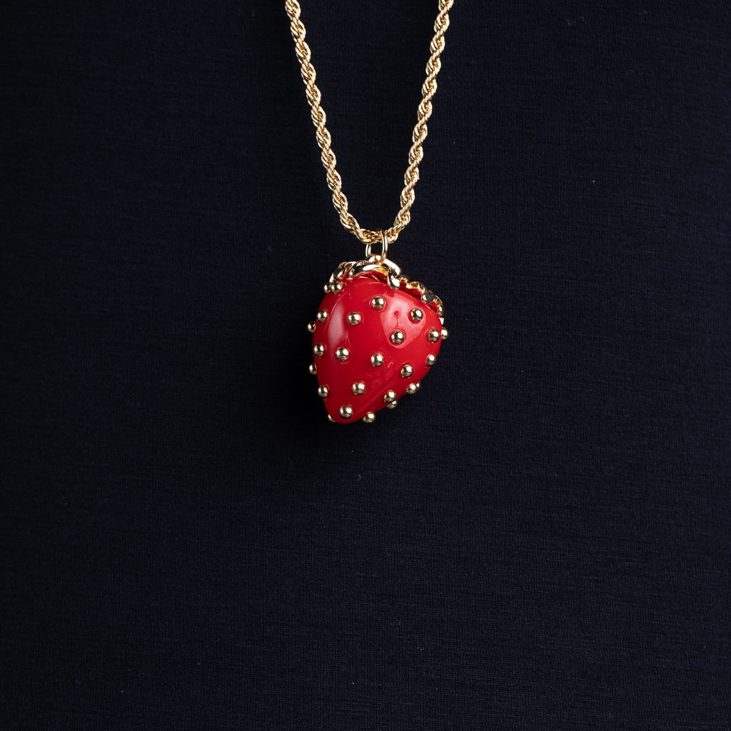 Red Strawberry Necklace