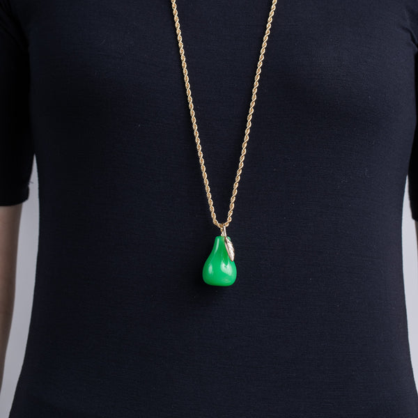 Jade Pear Necklace