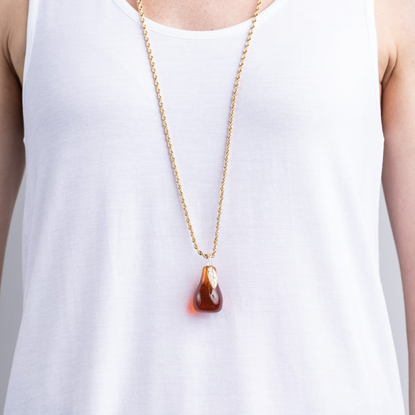 Tortoise Pear Necklace