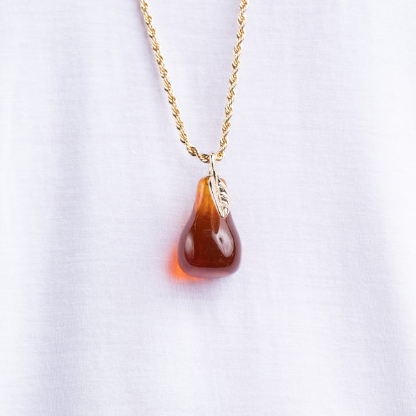 Tortoise Pear Necklace
