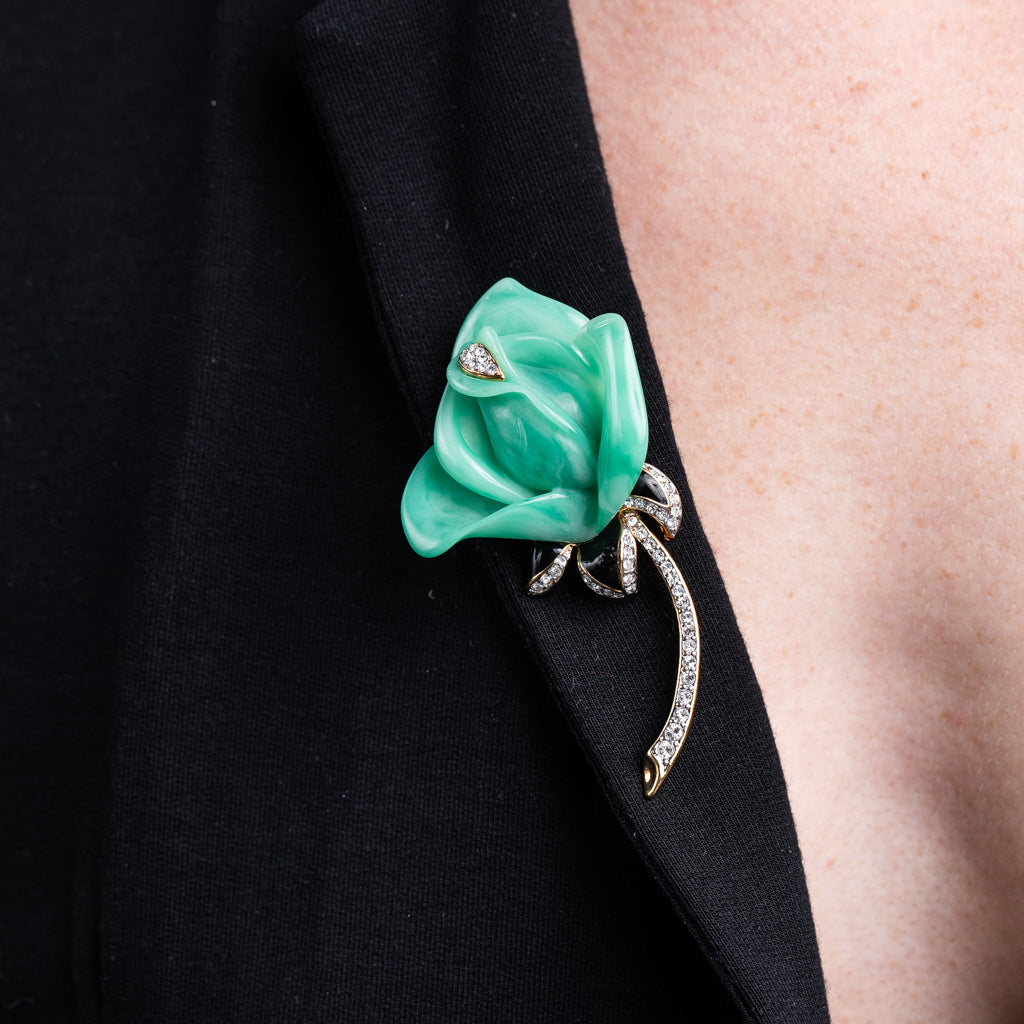 Jade Rose Pin