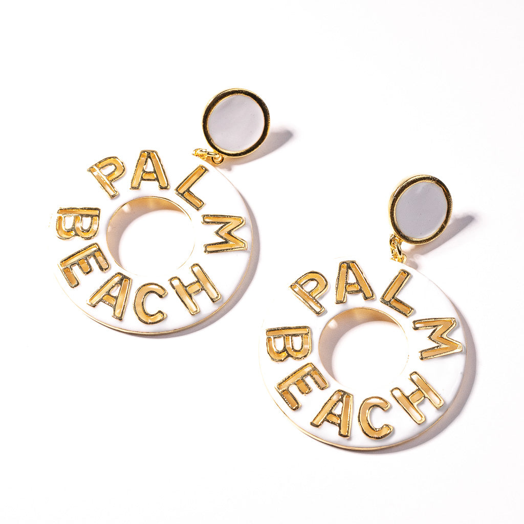 White Palm Beach Drop Earring