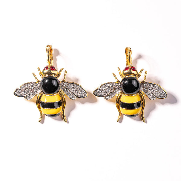 Bee Enamel Clip Earring
