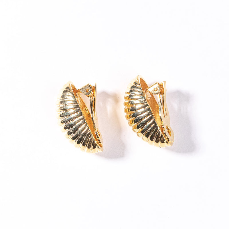Polished Gold Shrimp Clip Earring