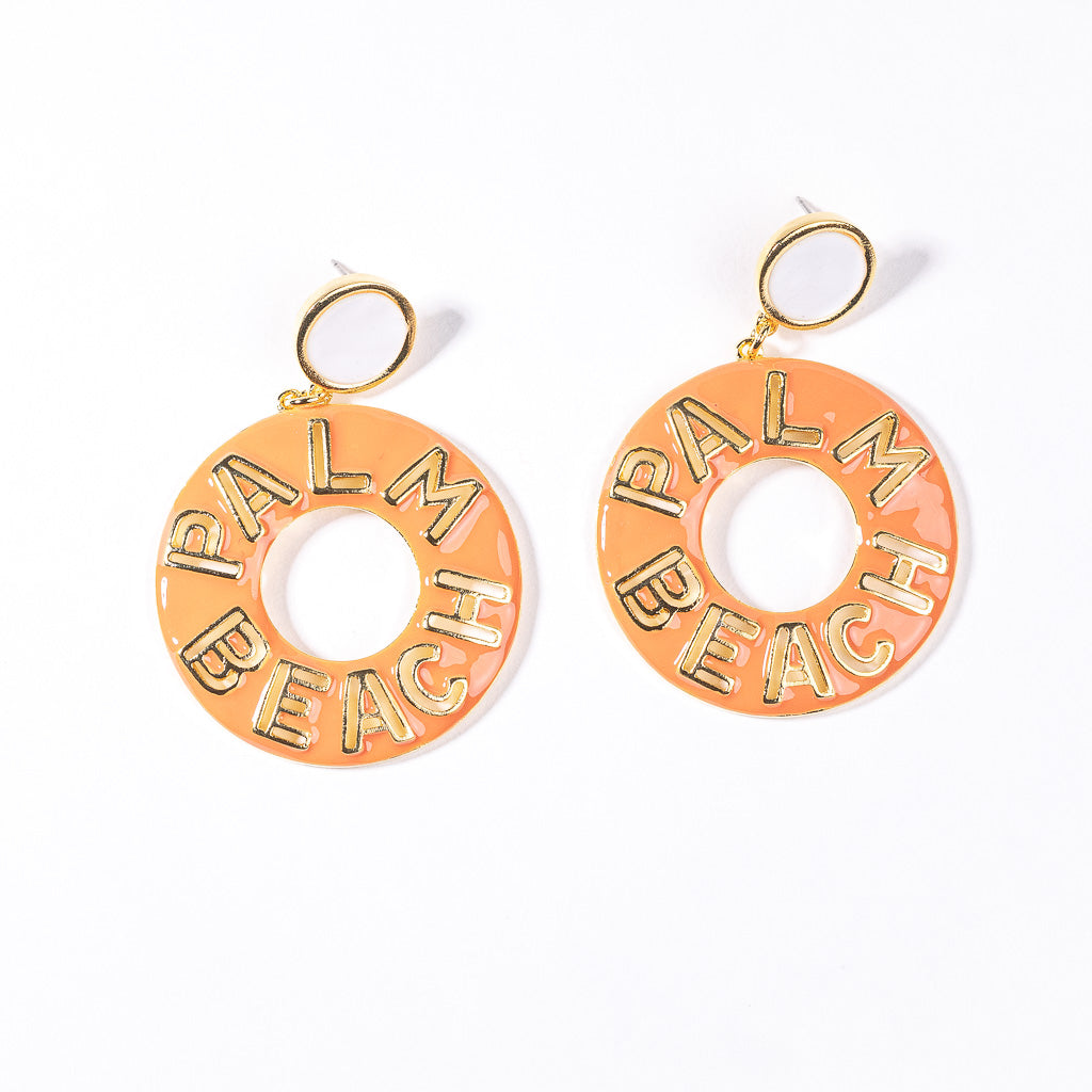 Coral Palm Beach Drop Earring