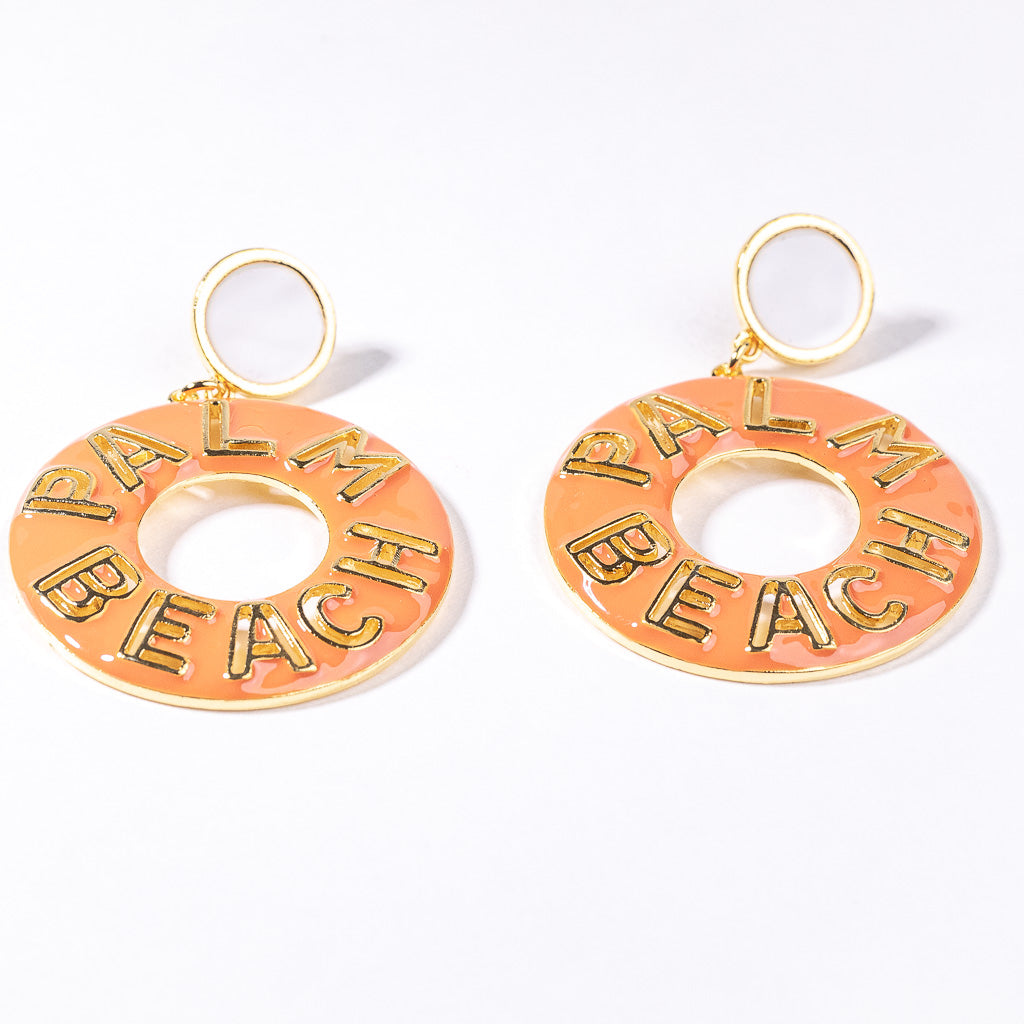 Coral Palm Beach Drop Earring