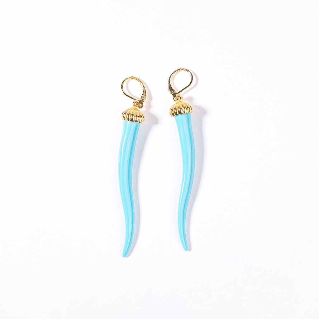 Turquoise Pepper Gold Wire Earring