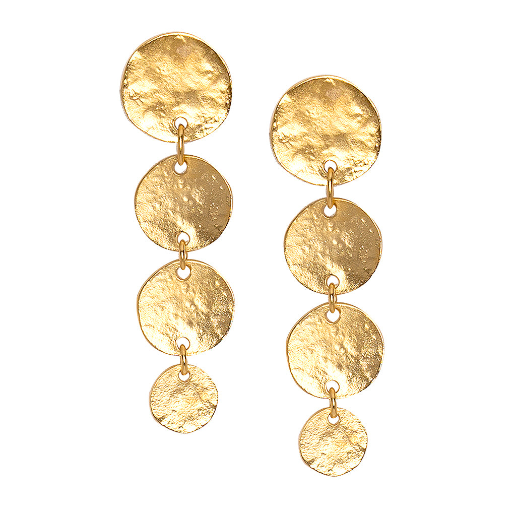 Coin Drop Pierced Earrings