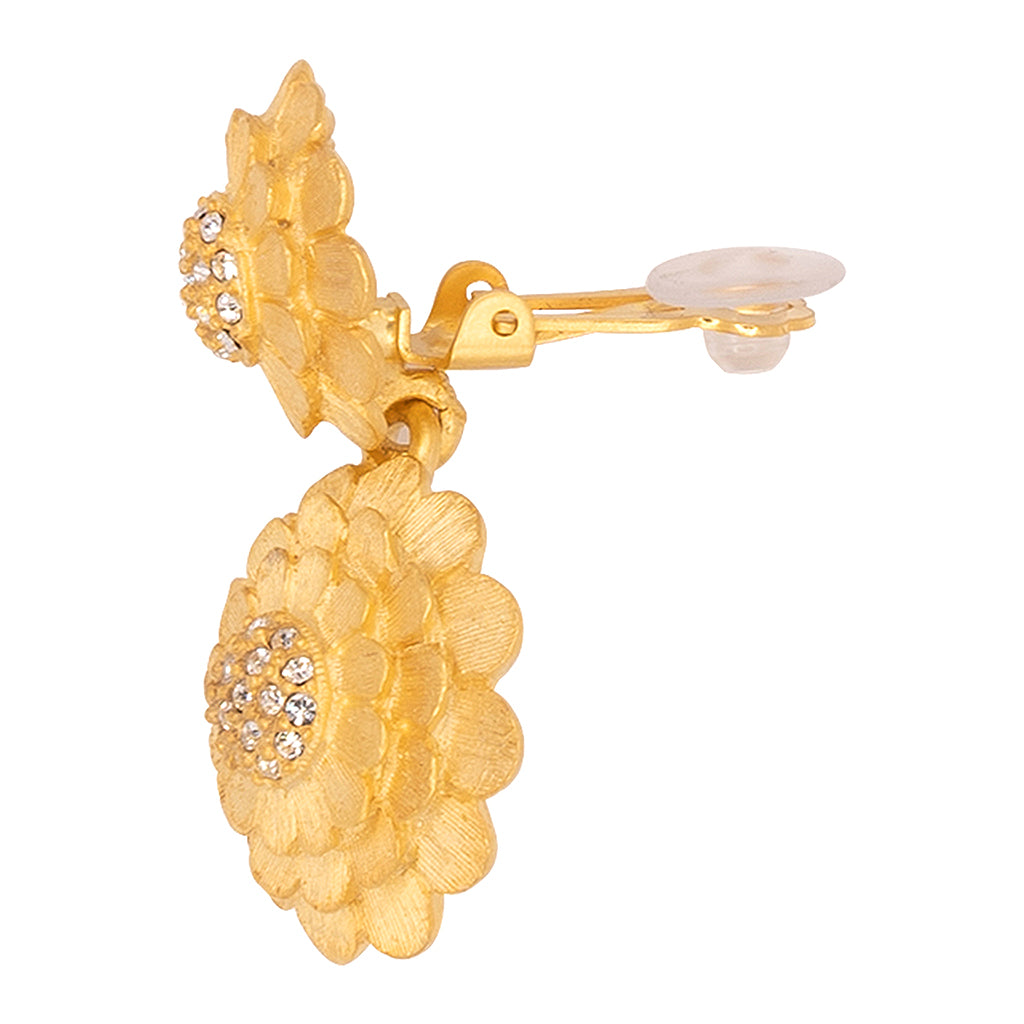 gold earrings crystal earrings flower earrings drop earrings clip-on earrings cluster earrings luxury earrings fashion earrings statement earrings