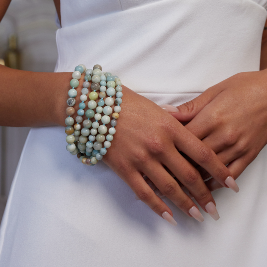 Amazonite Beaded Toggle Bracelet