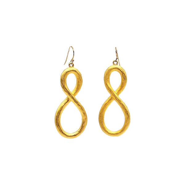 Vintage Gold Infinity Drop Fishhook Earrings