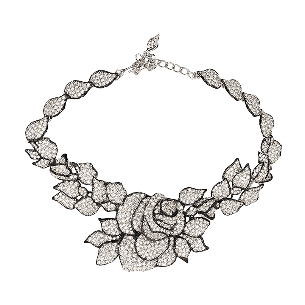 Pavé Rose Necklace